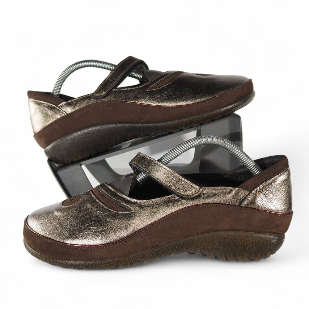 Noat Luga Leather Mary Jane Metallic Shoes Women's 11/42 Copper Gold / Brown